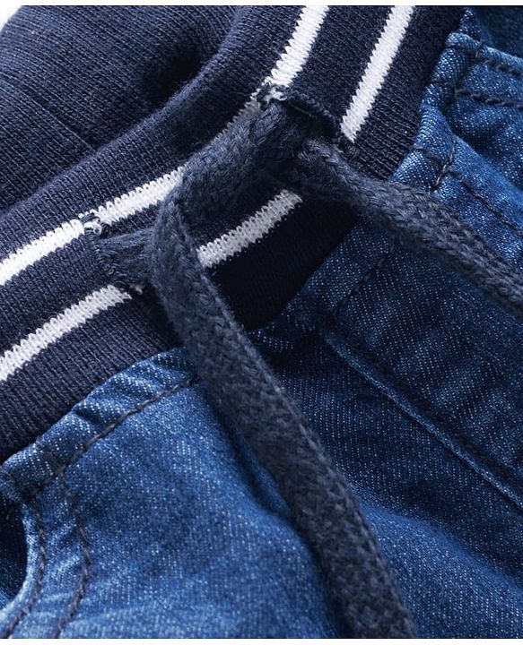 Pine Kids Denim Woven Full Length Washed Jeans - Blue
