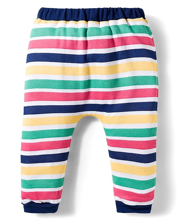 Babyhug 100% Cotton Interlock Knit Full Sleeves Vehicle Printed Onesies With Leggings Cap & Booties - Navy Blue