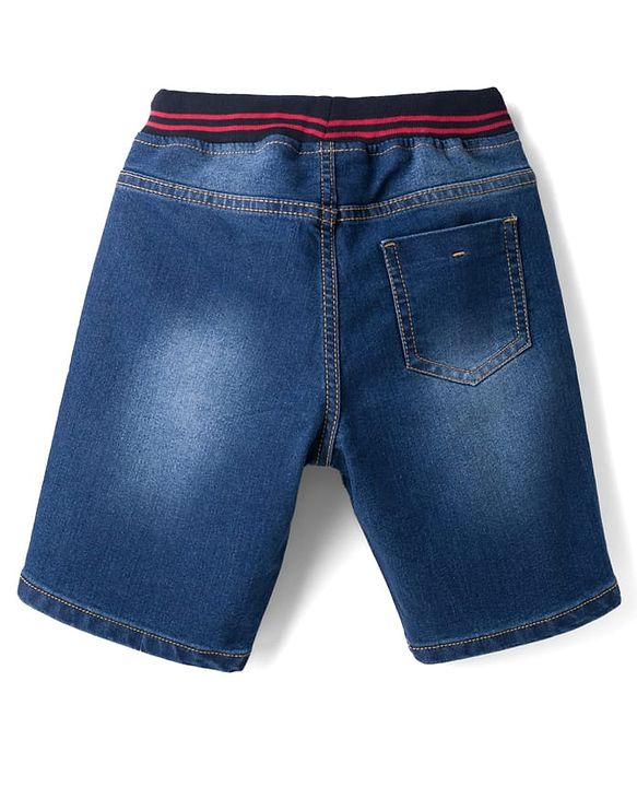 Pine Kids Denim Woven Washed Shorts - Blue