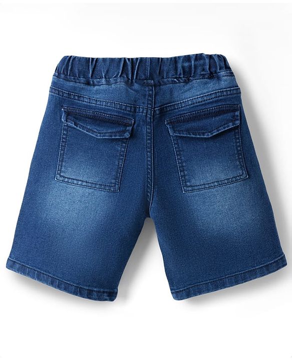 Pine Kids Denim Woven Washed Shorts - Blue