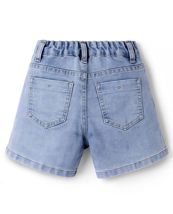 Pine Kids Cotton Woven Solid Shorts - Blue
