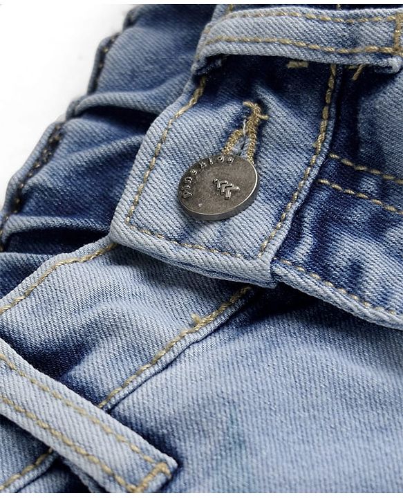 Pine Kids Cotton Woven Solid Shorts - Blue
