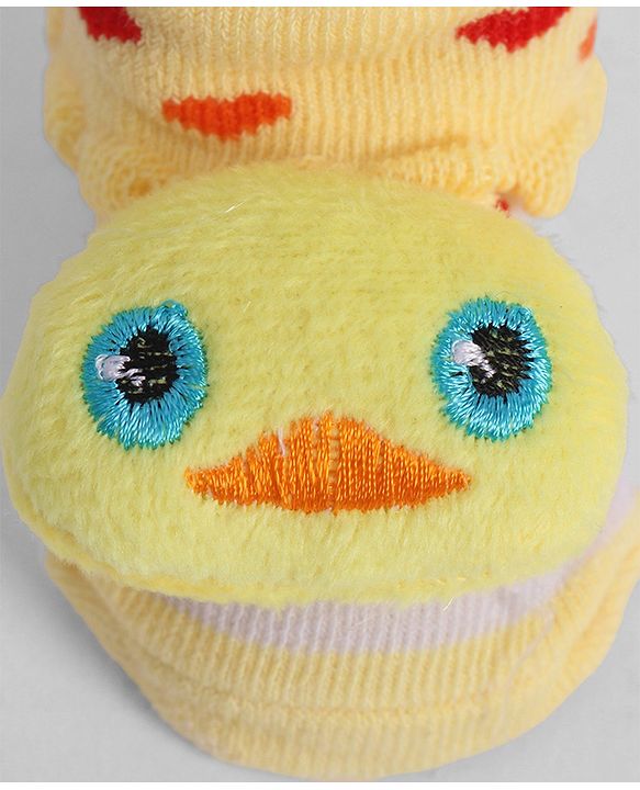 Cute Walk by Babyhug Socks With Animal Applique - Yellow