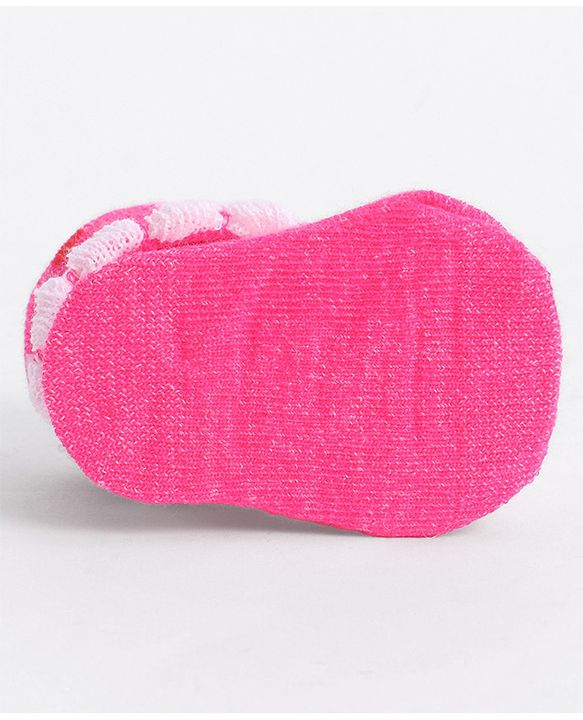 Cute Walk by Babyhug Socks With Animal Applique - Dark Pink