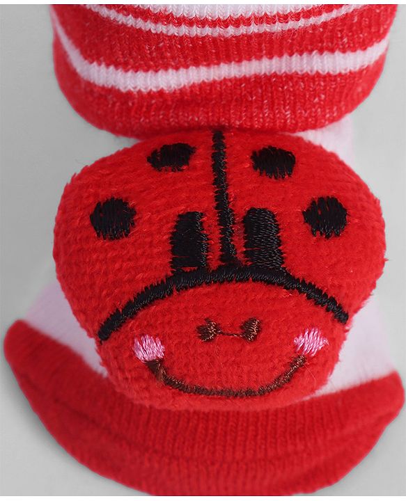 Cute Walk by Babyhug Socks With Animal Applique - Red
