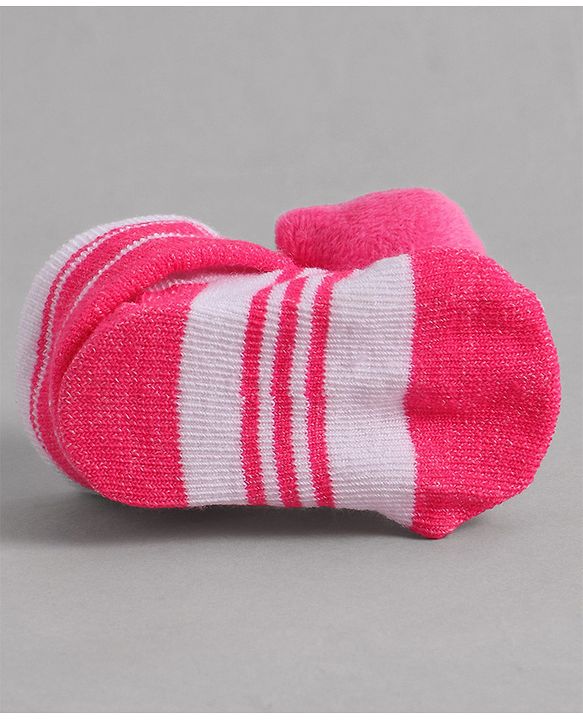Cute Walk by Babyhug Socks With Animal Applique - Pink
