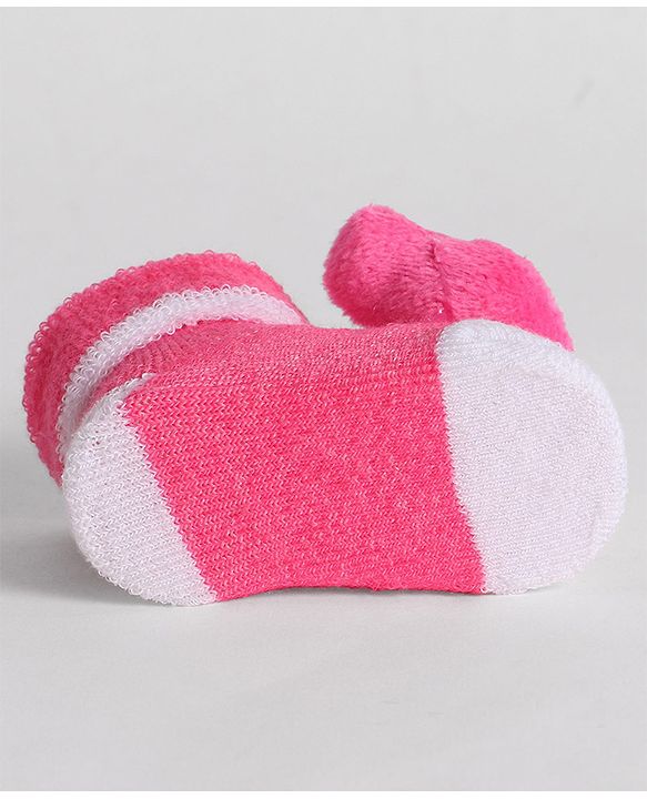 Cute Walk by Babyhug Socks With Animal Applique - Pink