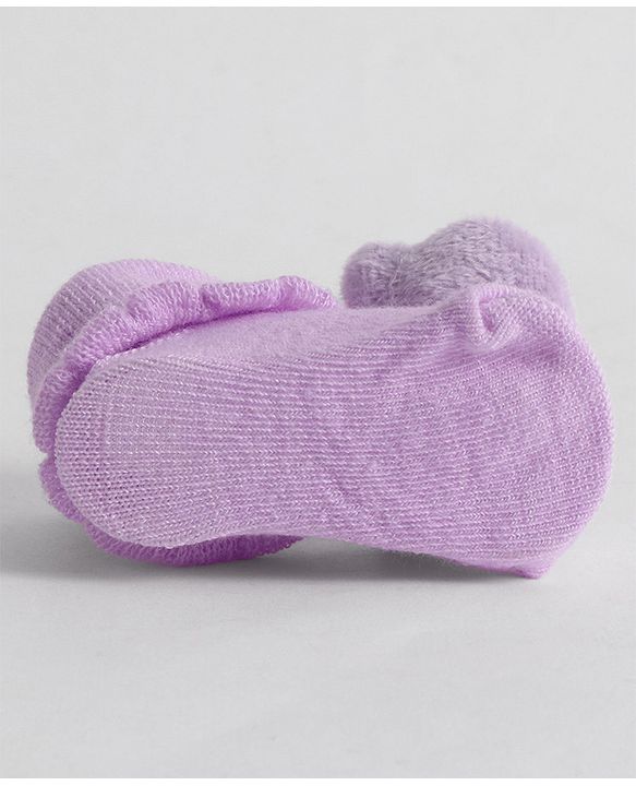 Cute Walk by Babyhug Socks With Animal Applique - Purple