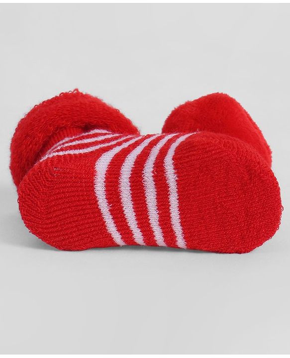 Cute Walk by Babyhug Socks With Strawberry Applique - Red