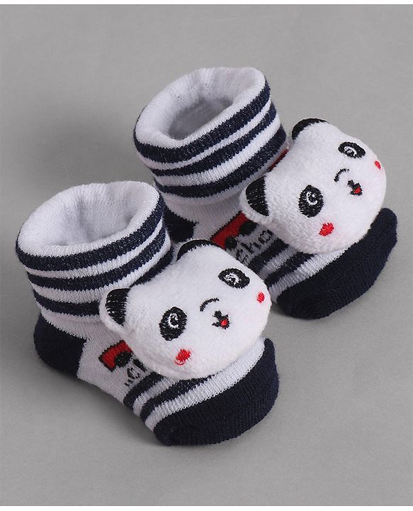 Cute Walk by Babyhug Socks With Animal Applique - Navy Blue