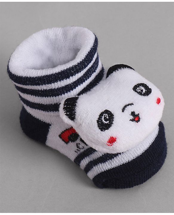 Cute Walk by Babyhug Socks With Animal Applique - Navy Blue