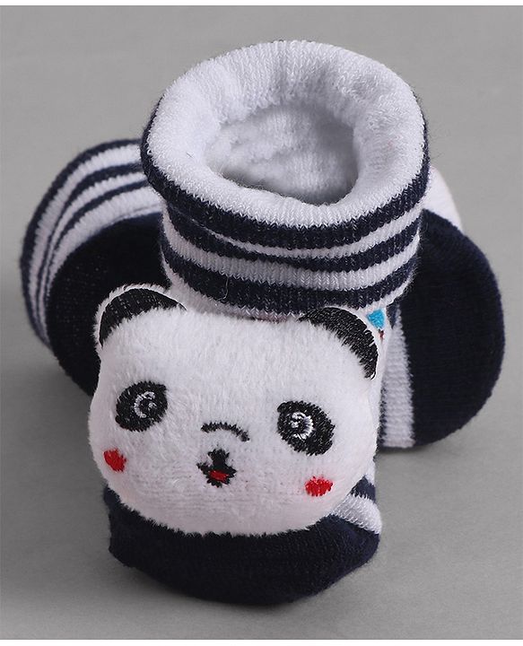 Cute Walk by Babyhug Socks With Animal Applique - Navy Blue