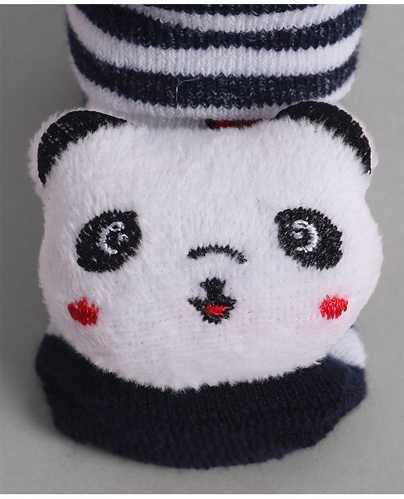 Cute Walk by Babyhug Socks With Animal Applique - Navy Blue