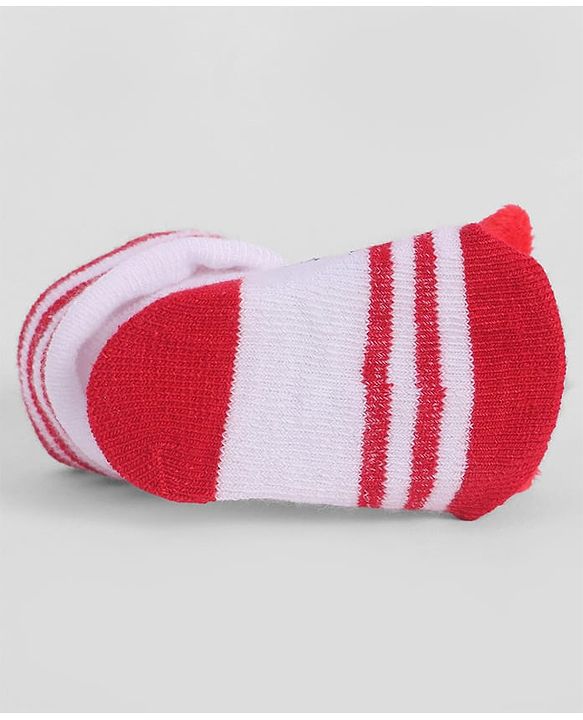 Cute Walk by Babyhug Socks With Vehicle Applique - Red