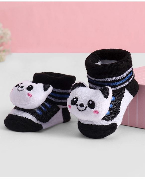 Cute Walk by Babyhug Socks With Animal Applique - Navy Blue