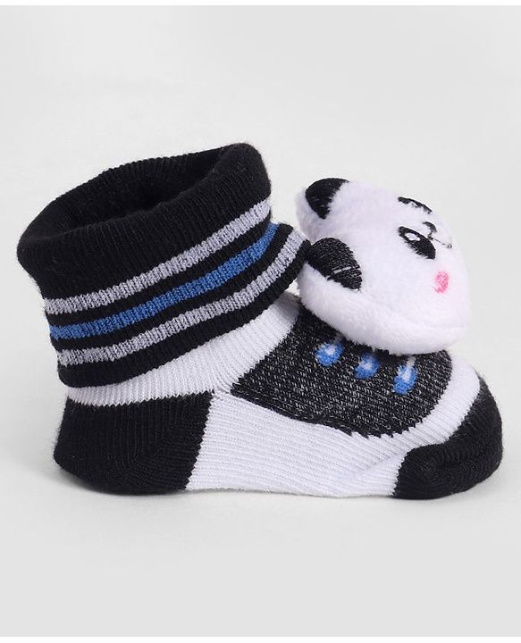 Cute Walk by Babyhug Socks With Animal Applique - Navy Blue