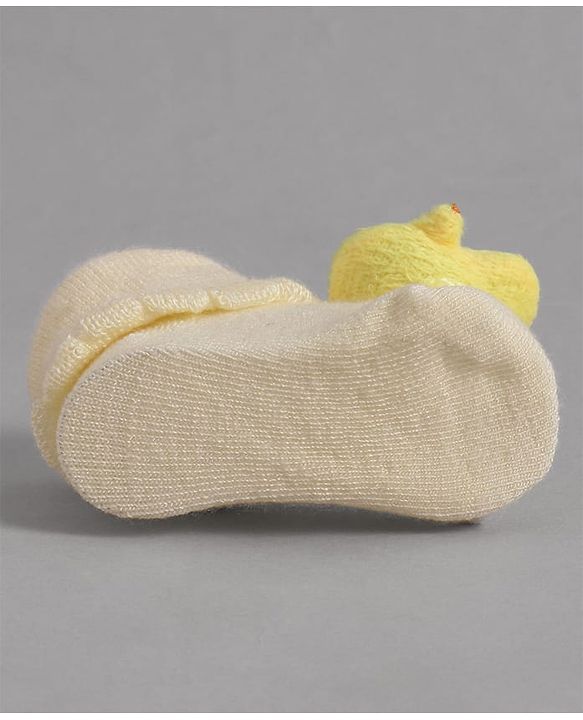 Cute Walk by Babyhug Socks With Bird Applique - Yellow