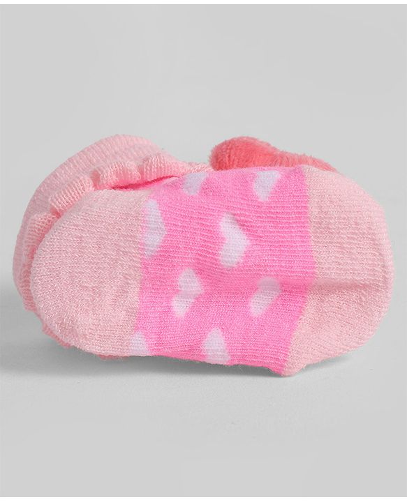 Cute Walk by Babyhug Socks With Animal Applique - Pink