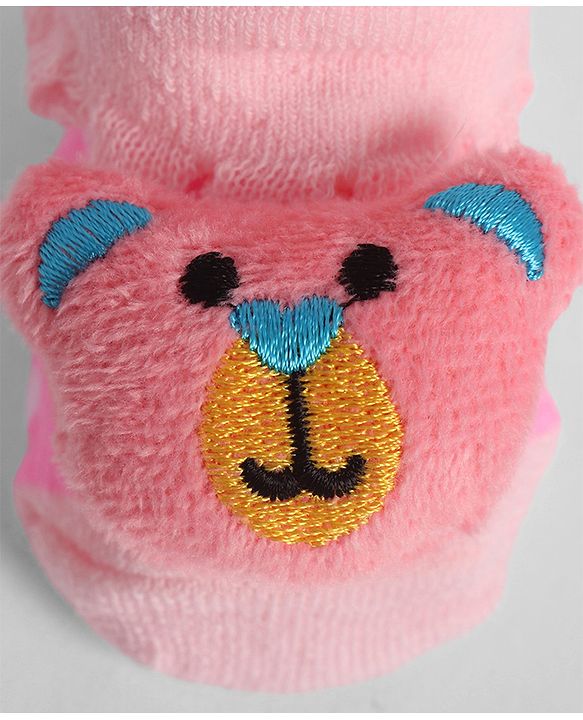 Cute Walk by Babyhug Socks With Animal Applique - Pink