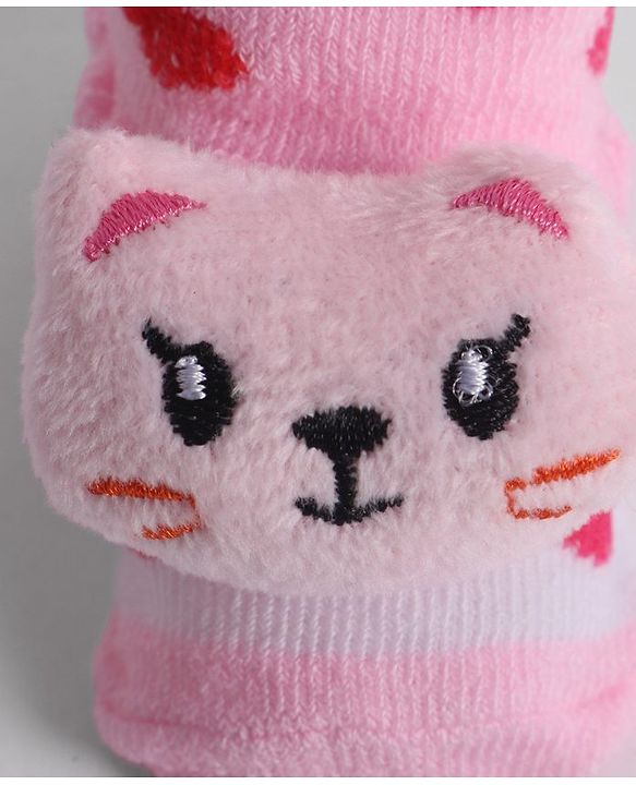Cute Walk by Babyhug Socks With Animal Applique - Pink