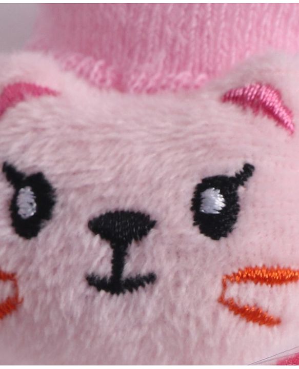 Cute Walk by Babyhug Socks With Animal Applique - Pink