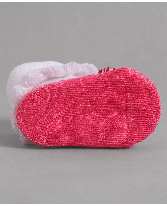 Cute Walk by Babyhug Socks With Bow Applique - Pink