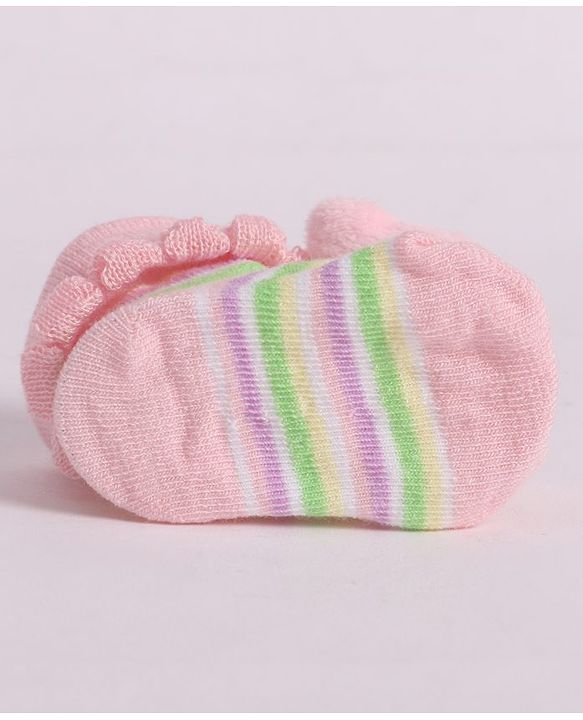 Cute Walk by Babyhug Socks With Animal Applique - Pink