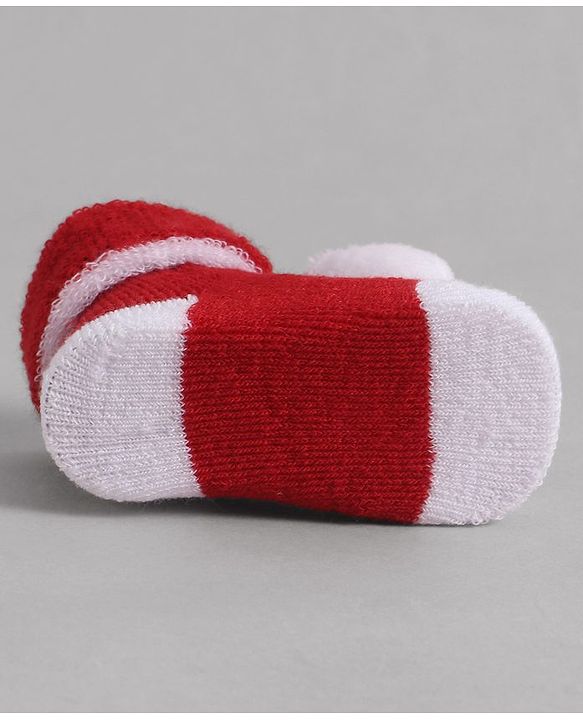 Cute Walk by Babyhug Socks With Football Applique - Red