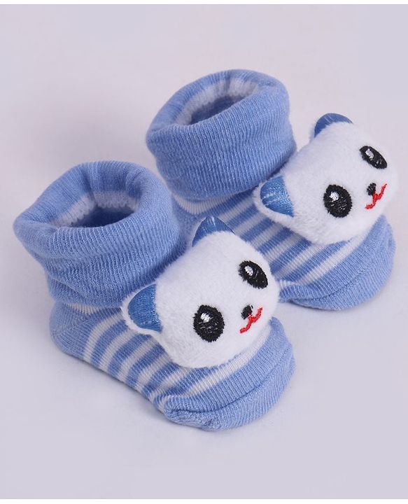 Cute Walk by Babyhug Socks With Animal Applique - Blue