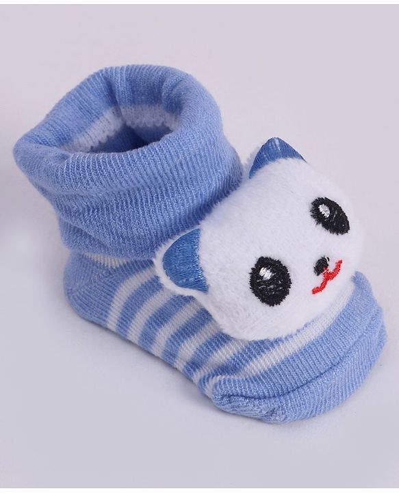 Cute Walk by Babyhug Socks With Animal Applique - Blue
