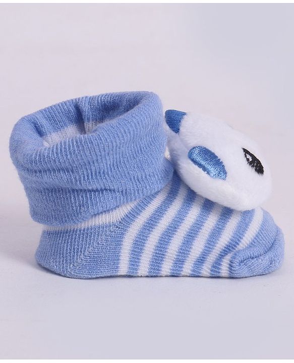 Cute Walk by Babyhug Socks With Animal Applique - Blue