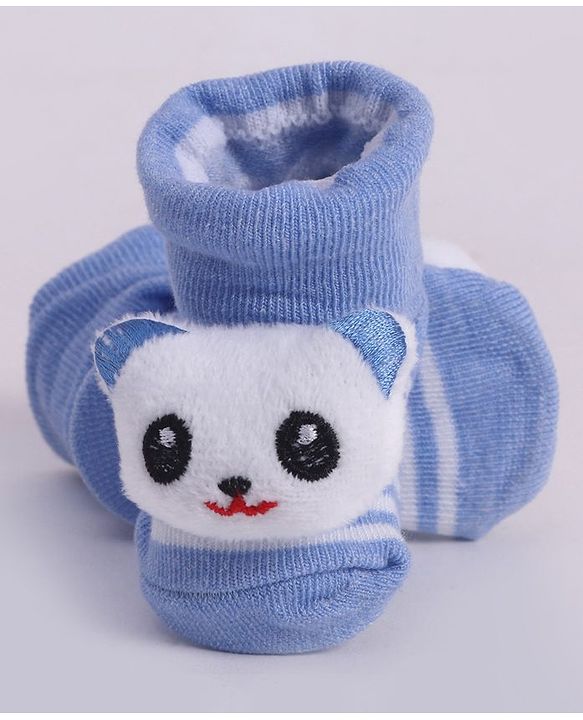 Cute Walk by Babyhug Socks With Animal Applique - Blue