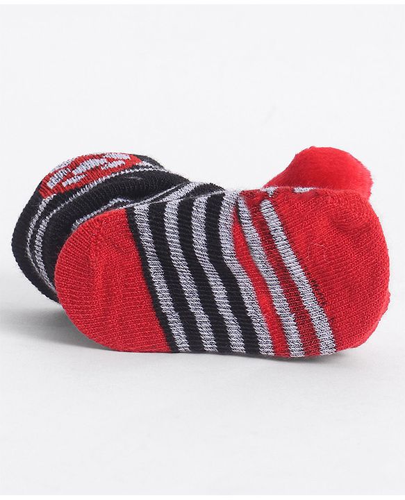 Cute Walk by Babyhug Socks With Vehicle Applique - Red