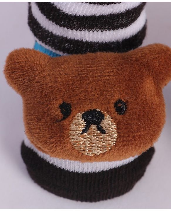 Cute Walk by Babyhug Socks With Animal Applique - Brown (Print May Vary)