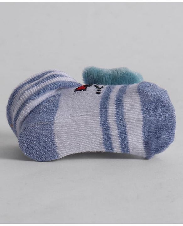 Cute Walk by Babyhug Socks With Animal Applique - Light Blue