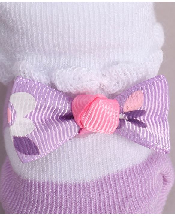 Cute Walk by Babyhug Socks With Bow Applique - Purple