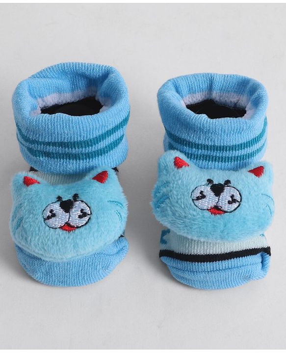 Cute Walk by Babyhug Socks With Animal Applique - Light Blue