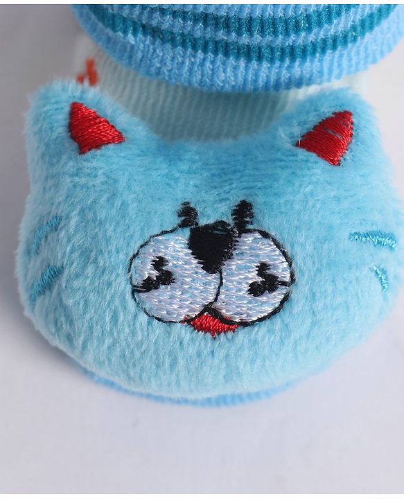 Cute Walk by Babyhug Socks With Animal Applique - Light Blue
