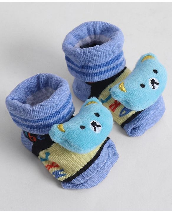 Cute Walk by Babyhug Socks With Animal Applique - Blue