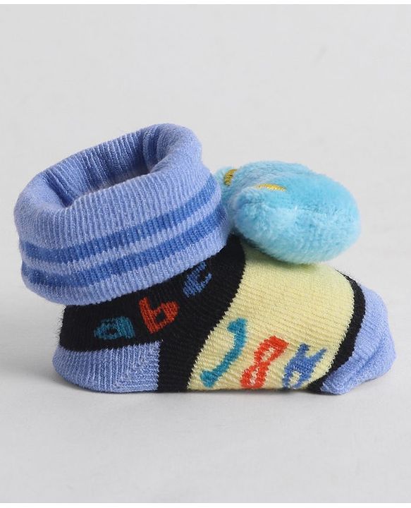 Cute Walk by Babyhug Socks With Animal Applique - Blue