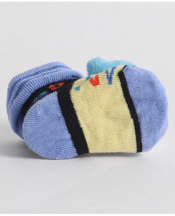 Cute Walk by Babyhug Socks With Animal Applique - Blue