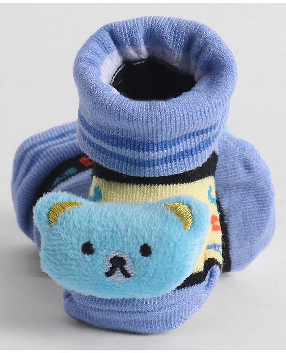 Cute Walk by Babyhug Socks With Animal Applique - Blue