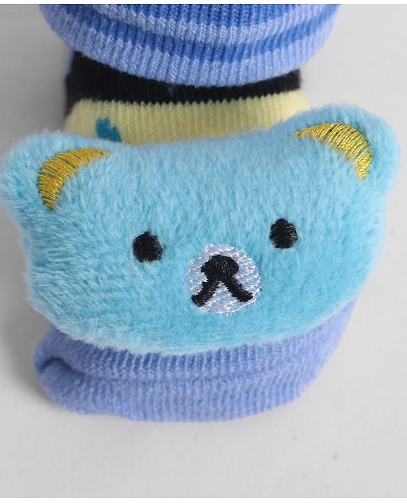 Cute Walk by Babyhug Socks With Animal Applique - Blue