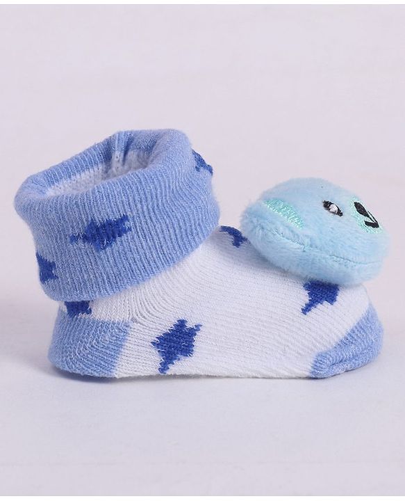 Cute Walk by Babyhug Socks With Animal Applique - Blue