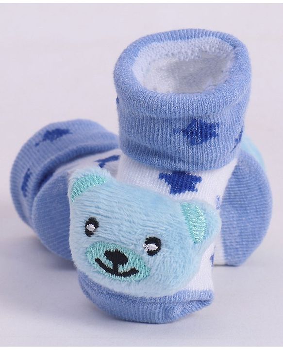 Cute Walk by Babyhug Socks With Animal Applique - Blue