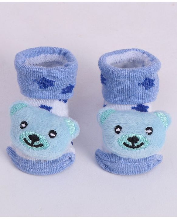 Cute Walk by Babyhug Socks With Animal Applique - Blue