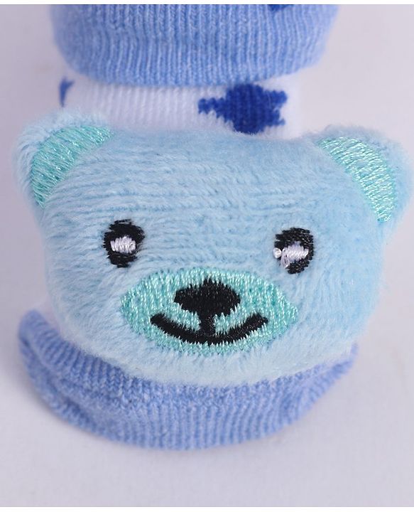 Cute Walk by Babyhug Socks With Animal Applique - Blue