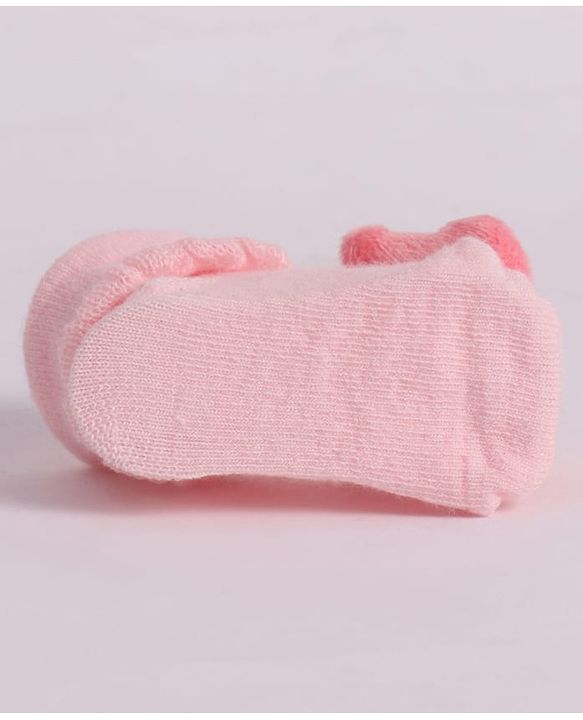 Cute Walk by Babyhug Socks With Animal Applique - Pink