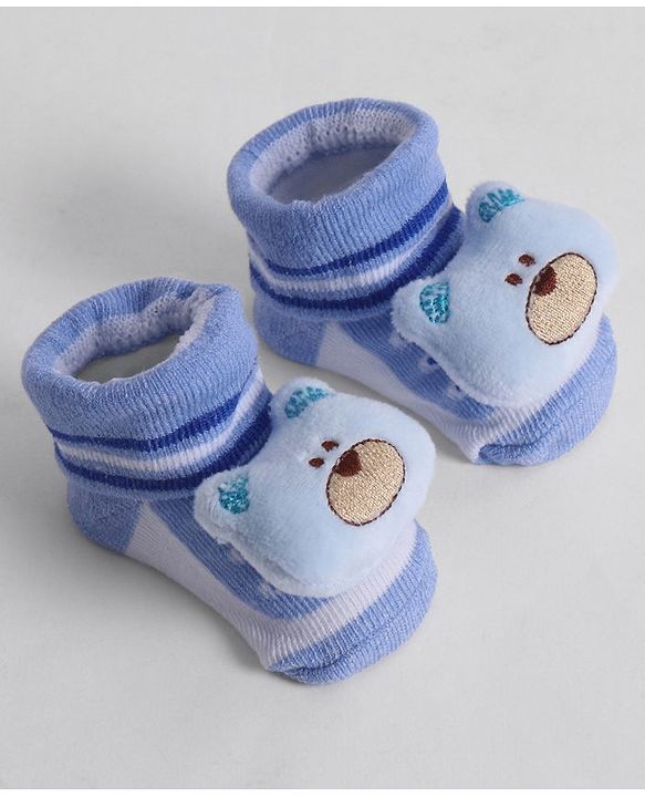 Cute Walk by Babyhug Socks With Animal Applique - Blue