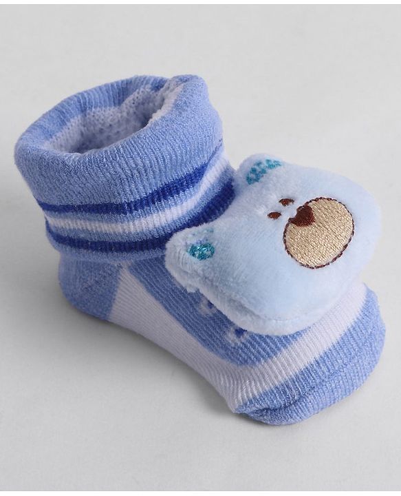 Cute Walk by Babyhug Socks With Animal Applique - Blue